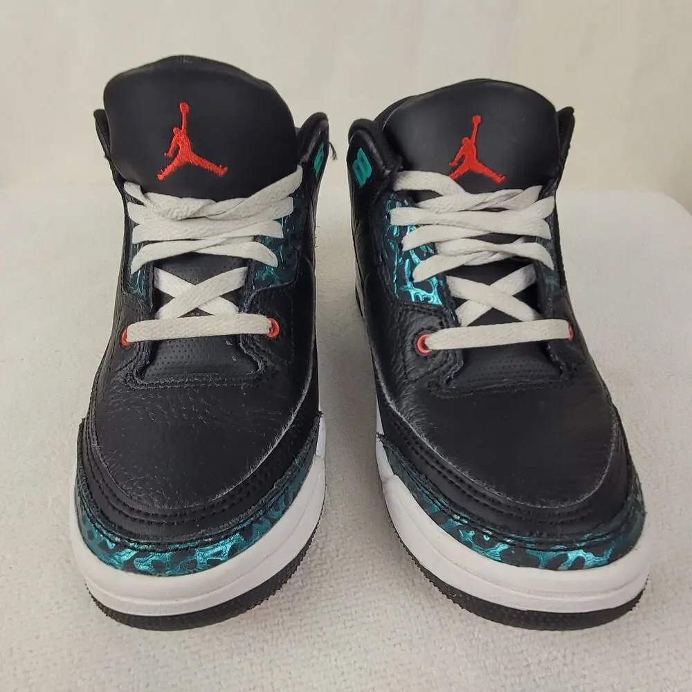 Jordan 3 retro Moto black hyper jade Size 1Y